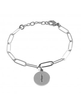 bracciale lettera iniziale i in acciaio bcc2847