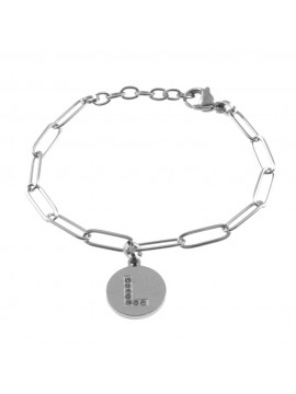 bracciale lettera iniziale l in acciaio bcc2850