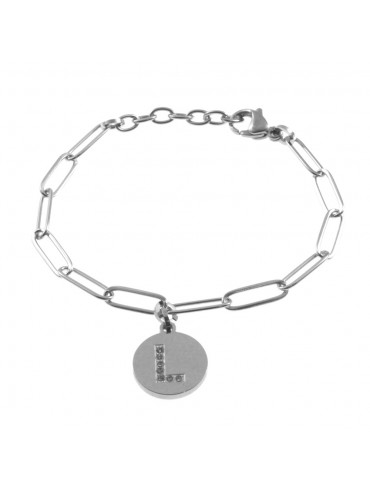 bracciale lettera iniziale l in acciaio bcc2850