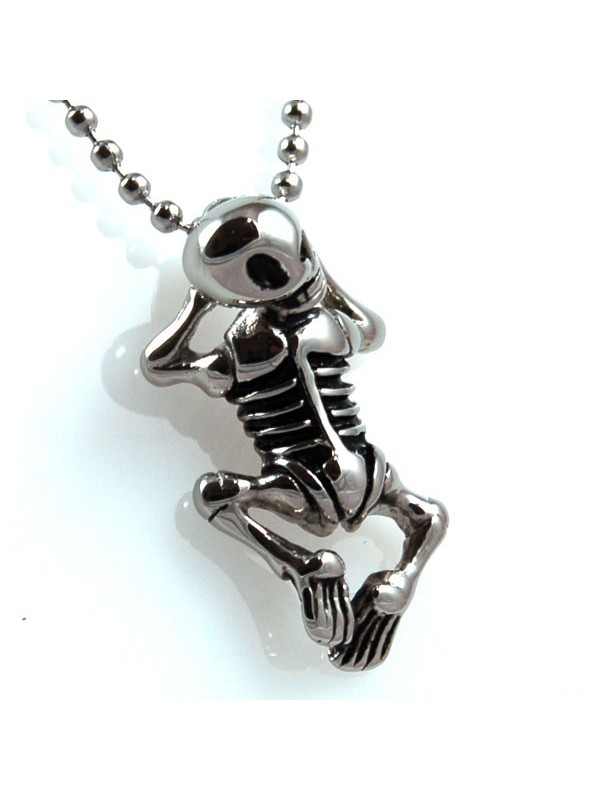 Collana con scheletro in acciaio