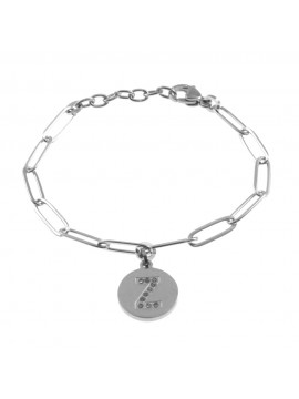 bracciale lettera iniziale z in acciaio bcc2859