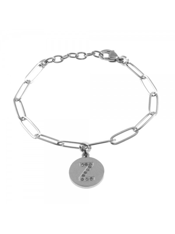 bracciale lettera iniziale z in acciaio bcc2859
