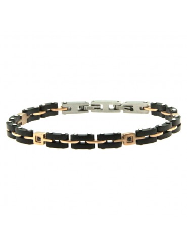 bracciale uomo acciaio e ceramica bcc2892