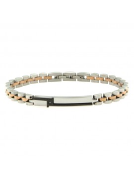 bracciale uomo acciaio piastra catena president bcc2918
