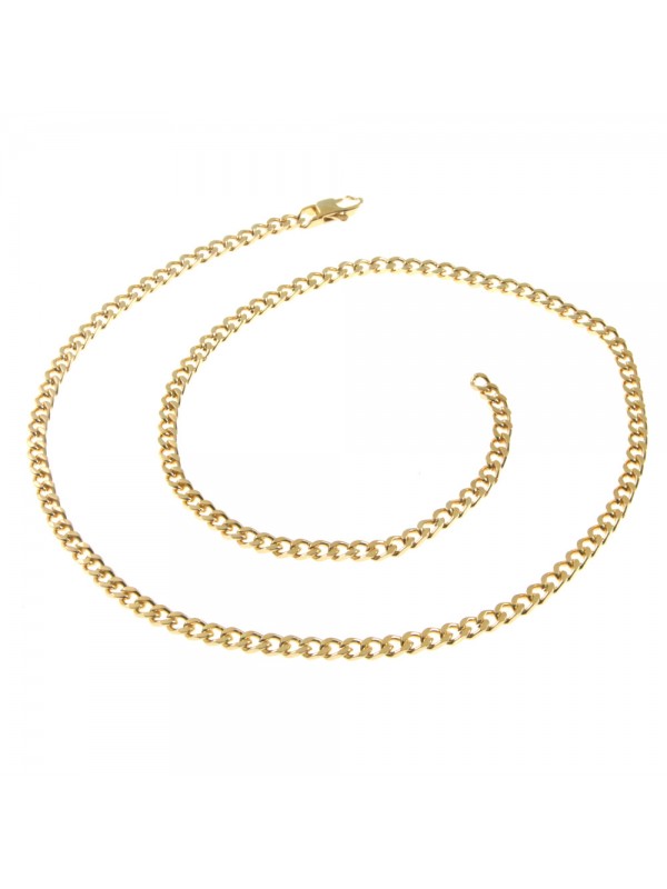 collana grumetta uomo donna dorata acciaio cm 55 mm 4 cll1924