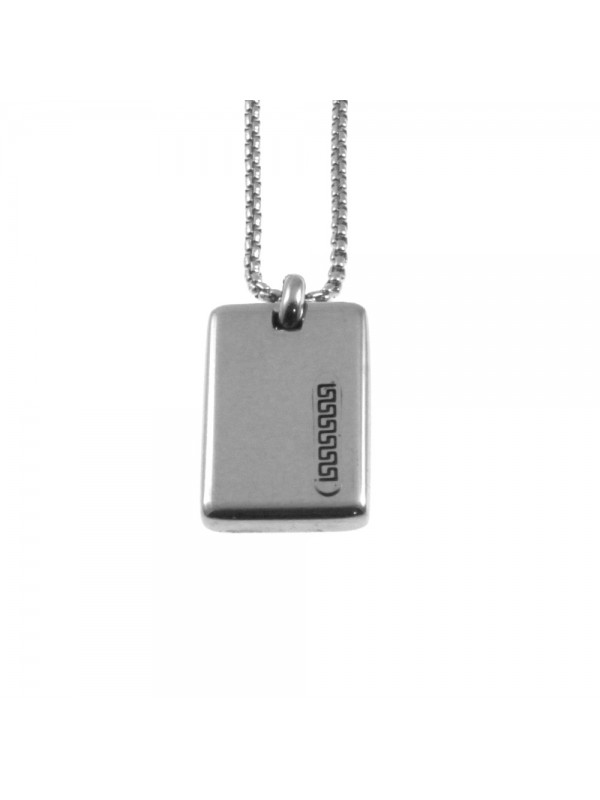 collana piastra uomo con greca acciaio cll1939