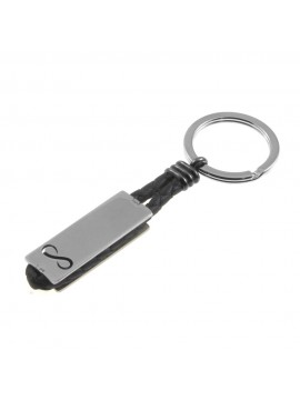 portachiavi infinito uomo pelle acciaio prt0295