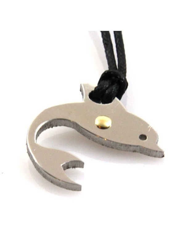 Collana con delfino in acciaio