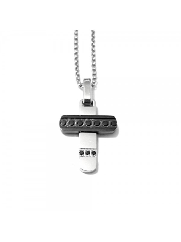collana croce uomo acciaio cll1972
