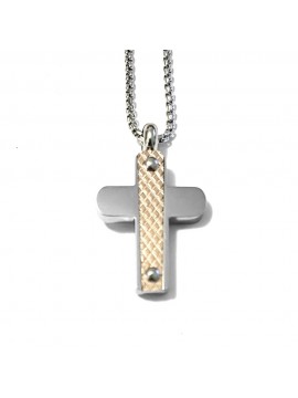 collana croce uomo acciaio cll1973
