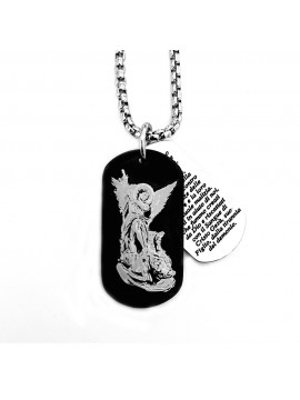 collana san michele arcangelo acciaio cll1976