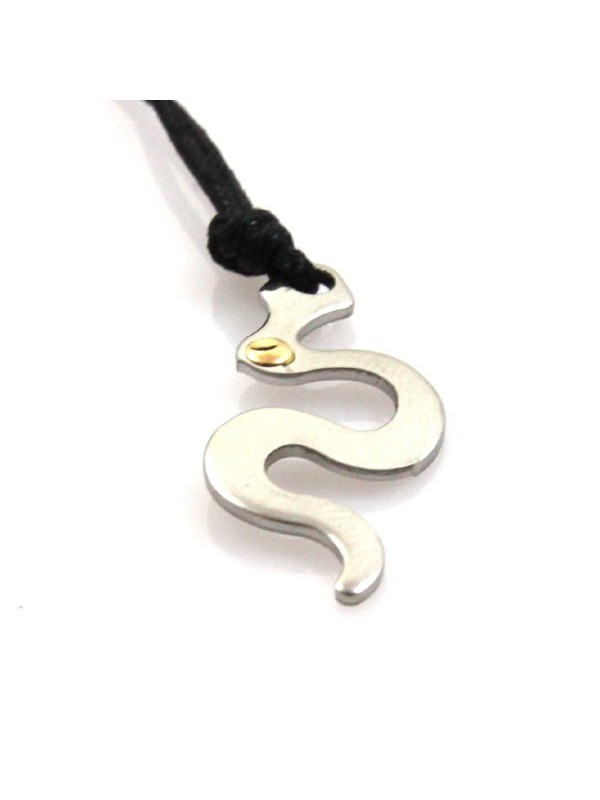 Collana con serpente in acciaio