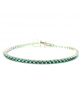 bracciale tennis verde smeraldo argento 925 bcc2940