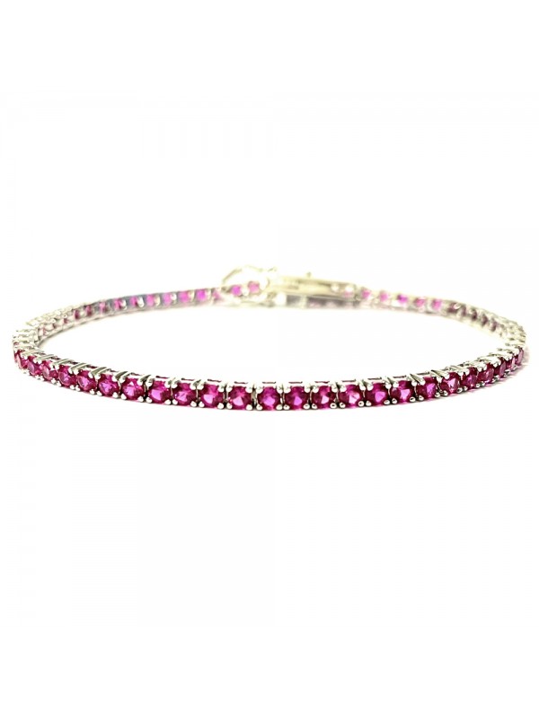 bracciale tennis rosso rubino argento 925 bcc2941