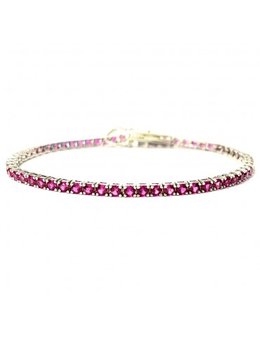 bracciale tennis rosso rubino argento 925 bcc2941