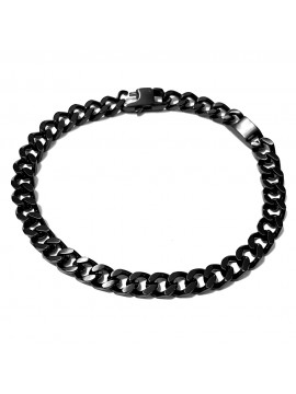 bracciale grumetta uomo acciaio nero bcc2954