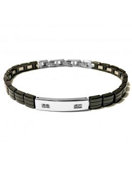 bracciale uomo acciaio e ceramica bcc2961