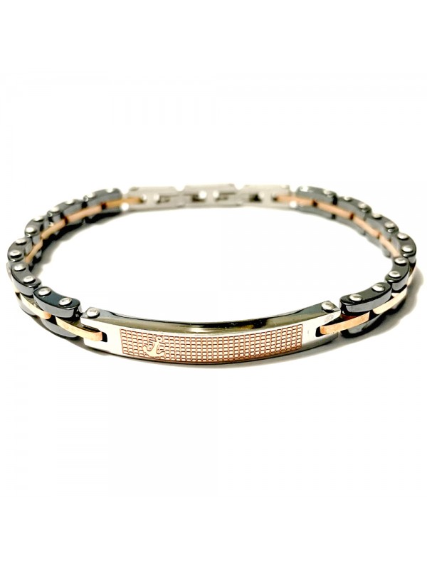 bracciale uomo ancora acciaio e ceramica bcc2965