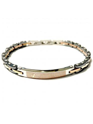 bracciale uomo ancora acciaio e ceramica bcc2965
