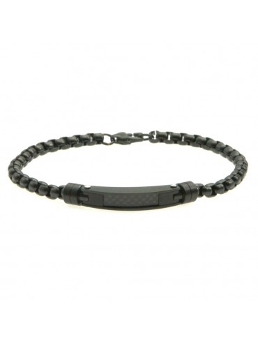 bracciale uomo acciaio e carbonio bcc2971