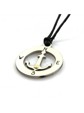 Collana con ancora in acciaio