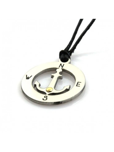 Collana con ancora in acciaio