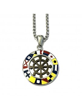 collana timone bandiere nautiche uomo cll1979