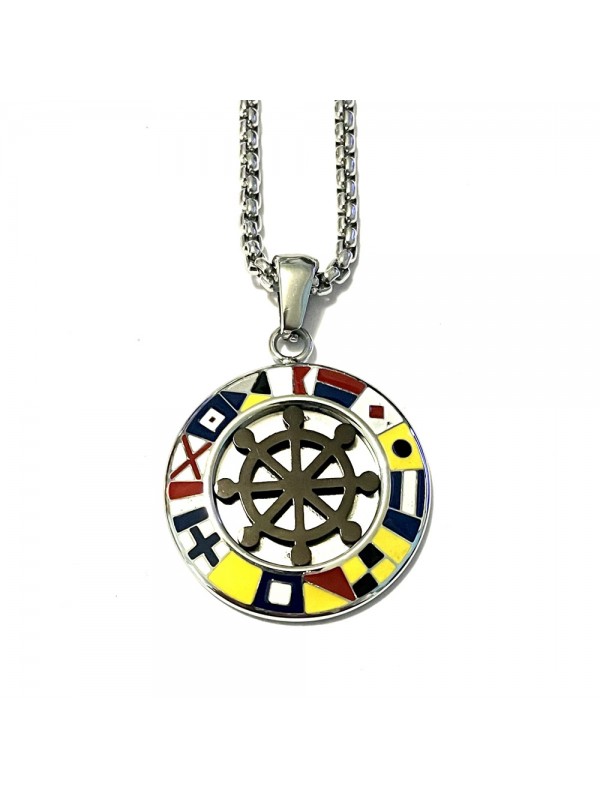 collana timone bandiere nautiche uomo cll1979
