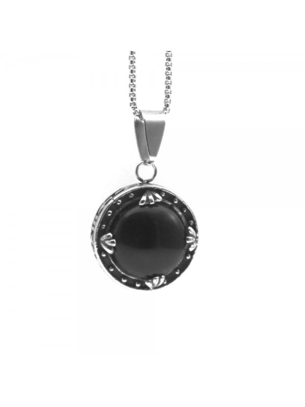 collana con onice ciondolo uomo cll1982