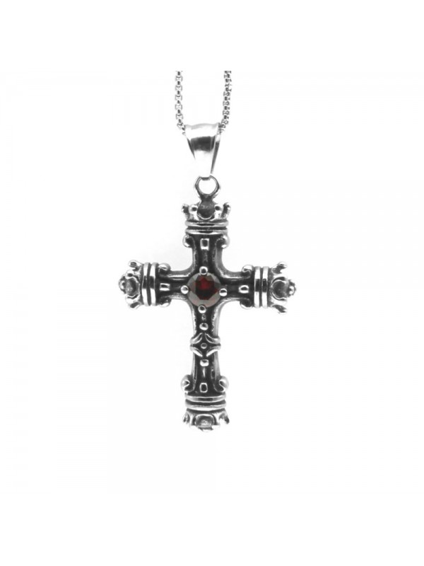 collana croce uomo stilizzata acciaio cll1984