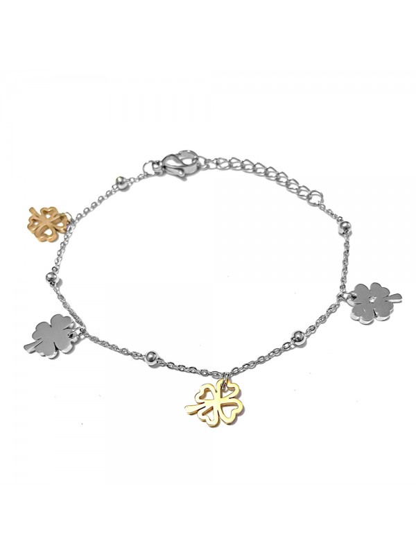 bracciale quadrifoglio donna acciaio bcc2992
