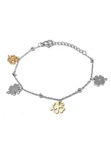 bracciale quadrifoglio donna acciaio bcc2992
