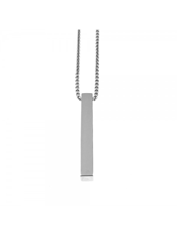collana per incisione rettangolare parallelepipido acciaio cll1996