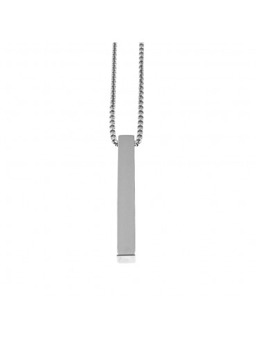 collana per incisione rettangolare parallelepipido acciaio cll1996