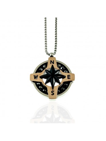 collana rosa dei venti uomo acciaio cll2000