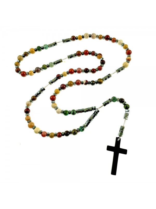 collana rosario pietre dure o naturali particolarissima cll2003