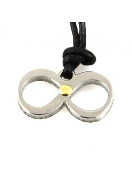 Collana con infinito simbolo in acciaio
