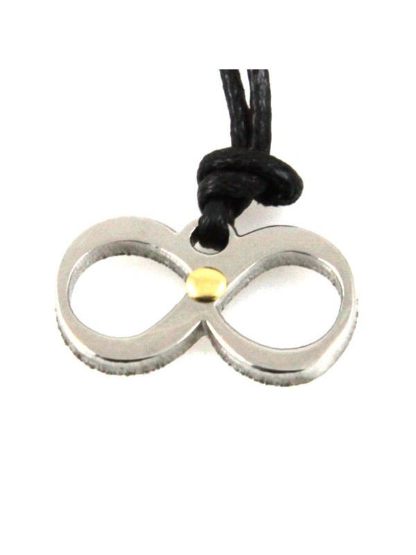 Collana con infinito simbolo in acciaio