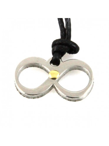 Collana con infinito simbolo in acciaio