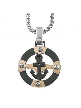 collana ancora uomo acciaio cll2115