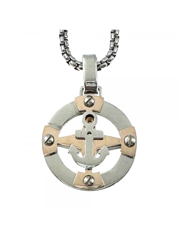 collana ancora uomo acciaio cll2116