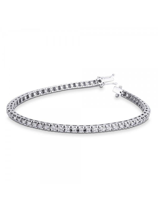 bracciale tennis argento 925 strass bianchi cm 21 bcc3003