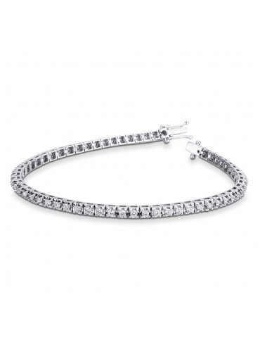 bracciale tennis argento 925 strass bianchi cm 21 bcc3003