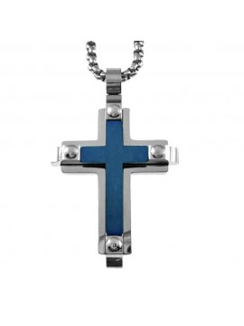 collana croce uomo acciaio cll2123
