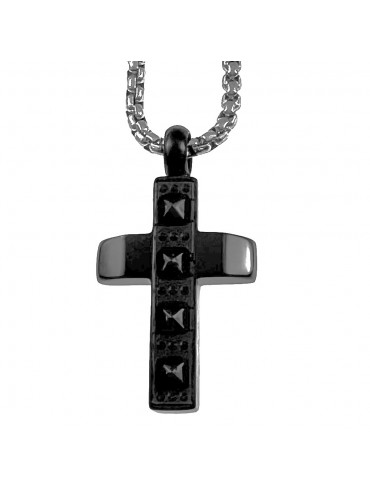 collana croce uomo acciaio cll2124