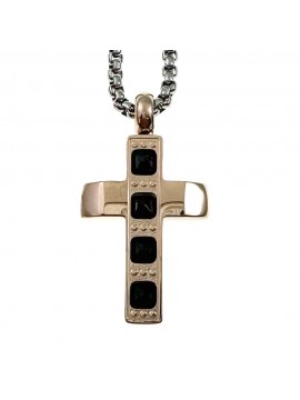 collana croce uomo acciaio cll2125