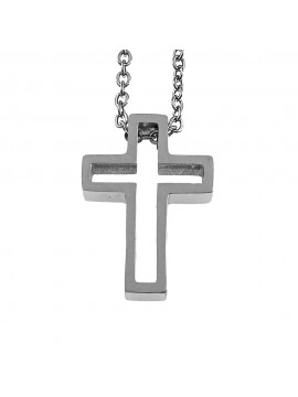 collana croce uomo acciaio cll2137