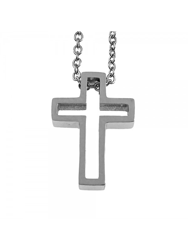 collana croce uomo acciaio cll2137