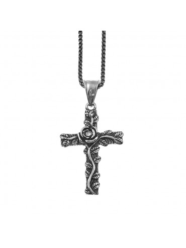 collana croce uomo baltica acciaio cll2138