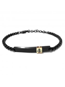 bracciale uomo ancora acciaio e piastra bcc2766